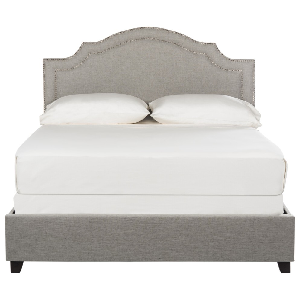 SAFAVIEH Theron Bed | Light Grey | Full |