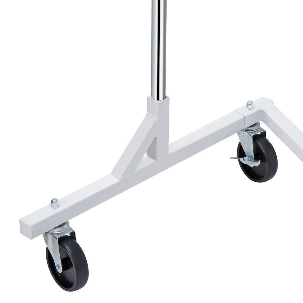 2PCS Compact Garment Rack Rolling Z-Base Storage Garment Hanging Clothes Shelf