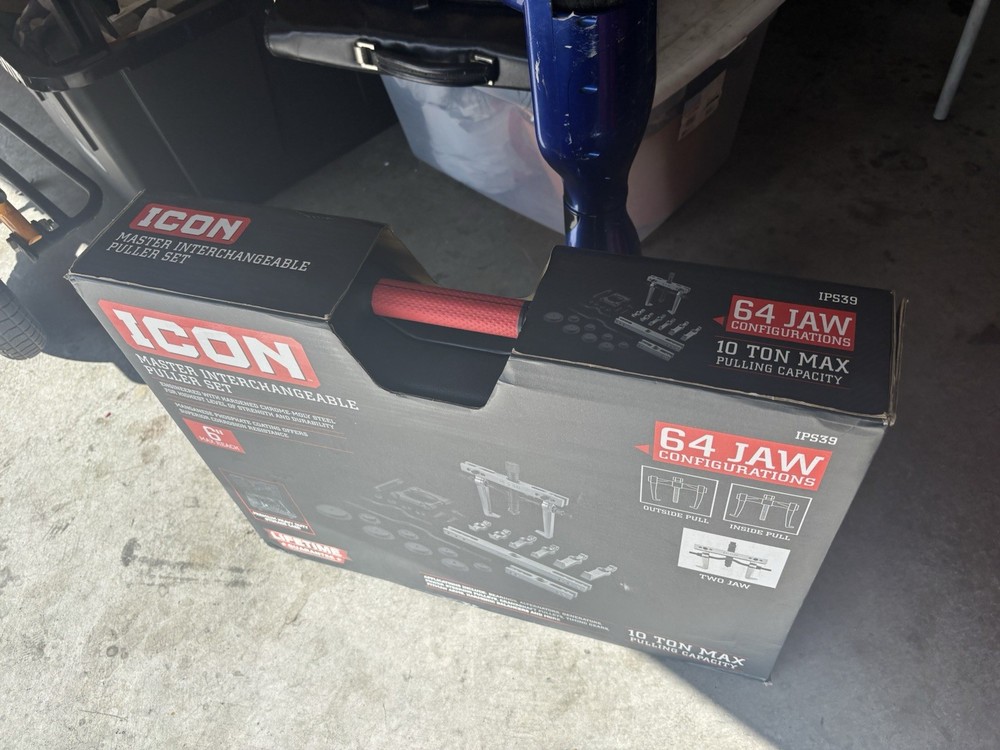 Icon Professional Master Interchangeable Puller 64 Configurations Set Kit Case