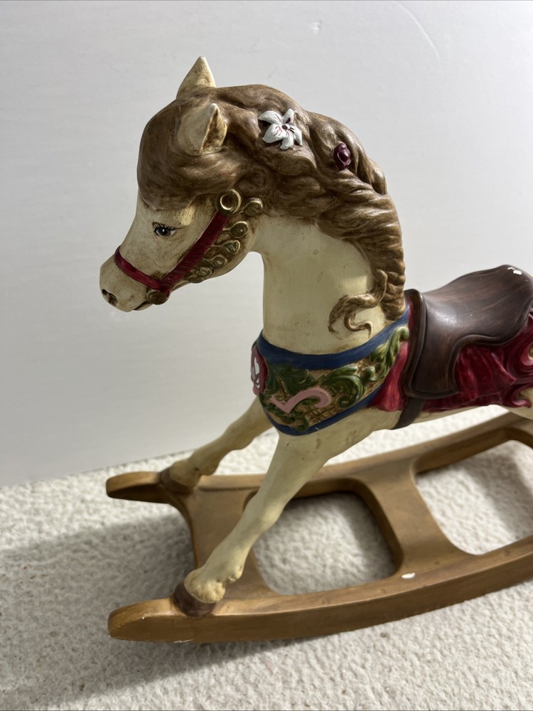 VINTAGE ALBERTA CERAMIC MOLD CAROUSEL HORSE
