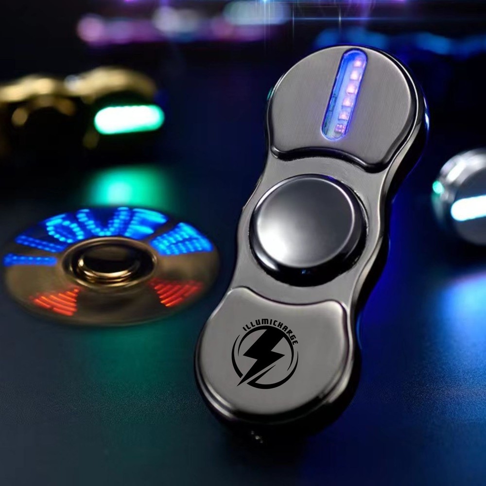 Spinner Cigarette Lighter LED display Fidget Light Up "I Love You"