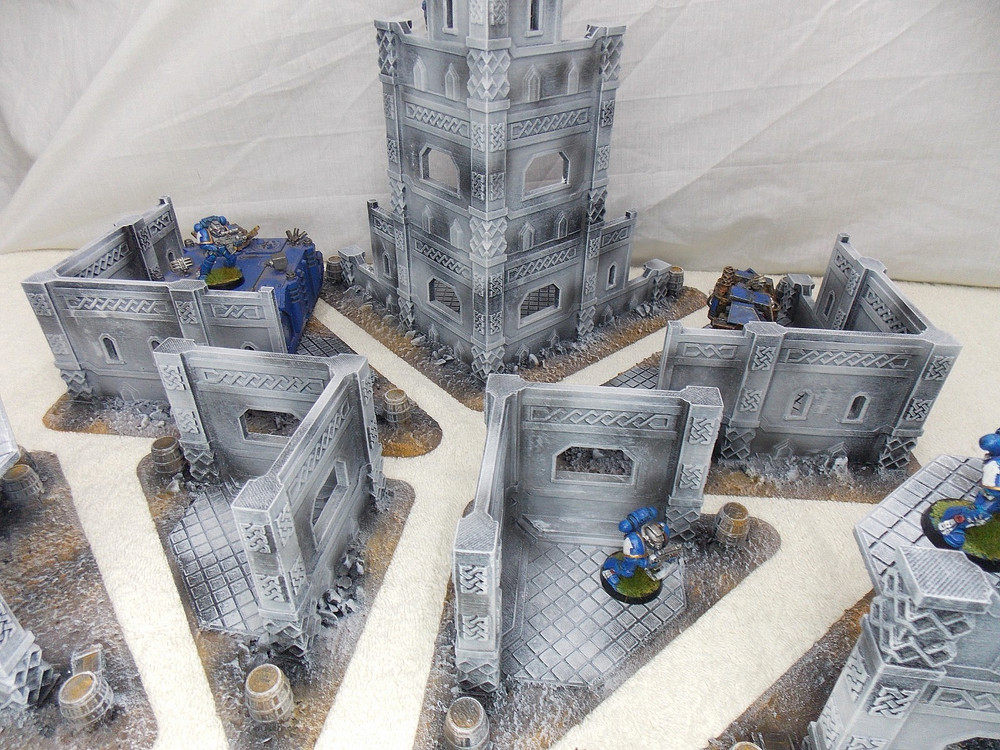 WARGAMING TERRAIN PAINTED, MEGA BUNDLE SET OF 9 PIECES