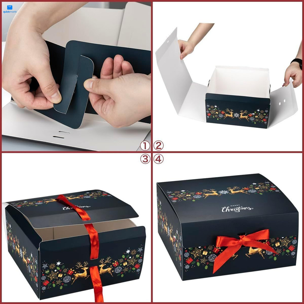 ARTLYMERS Christmas Gift Boxes with Lids, 9 Pack Box and assorted color