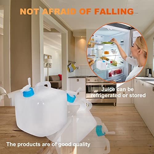 2 Pack Collapsible Water Container with Spigot 2.6 Gallon, Foldable Camping