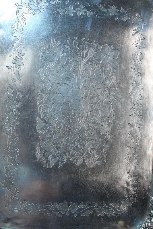 Antique Hand Crafted Repousse Silver Set.