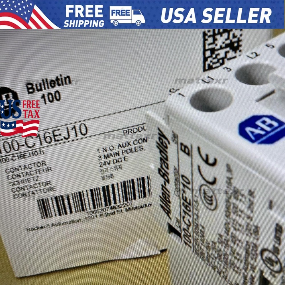 ALLEN BRADLEY CONTACTOR 100-C16EJ10 24VDC _E COIL