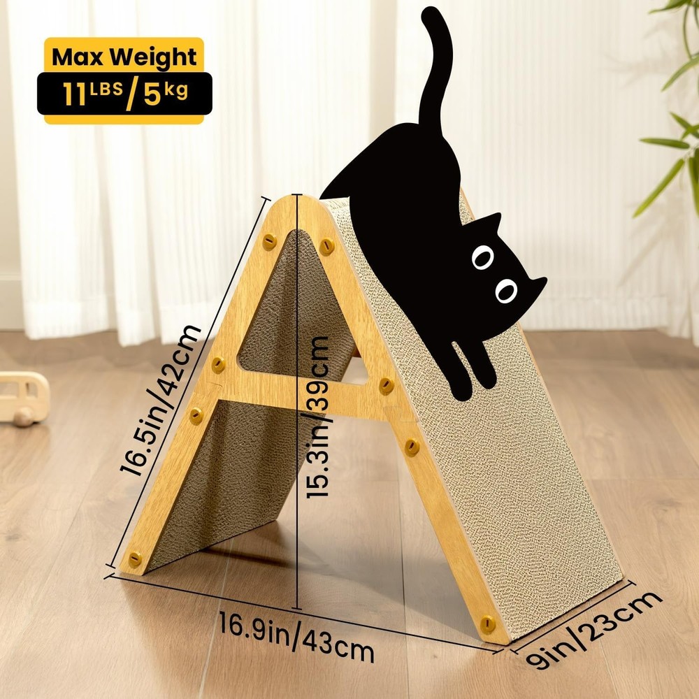 A-Frame Cat Scratcher Vertical & Horizontal Scratching pad for Multiple Cats,...