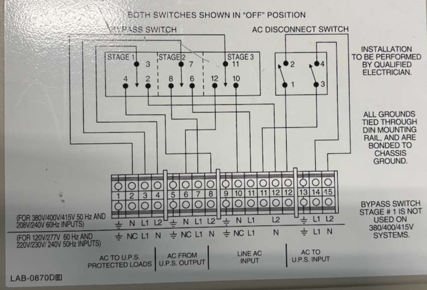 Best Power Technology External Transfer Switch Part BPE-04-MBB-1A