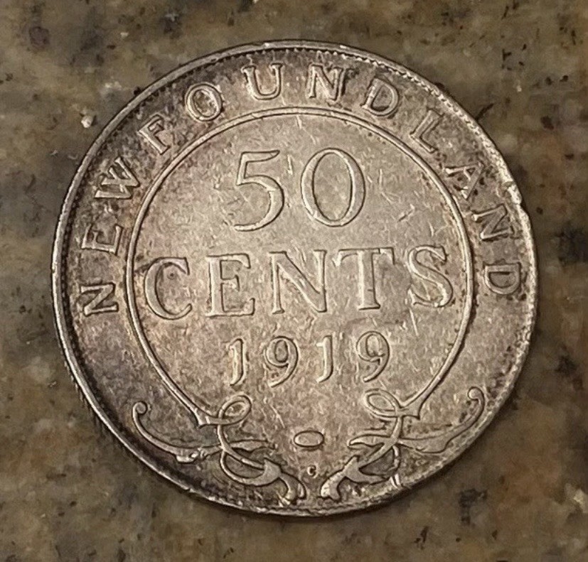 1919 newfoundland 50 cents
