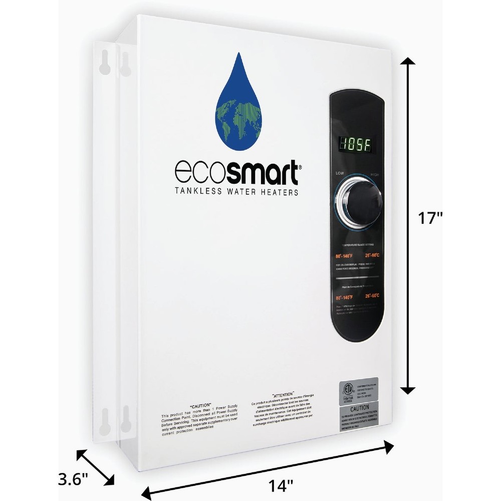 EcoSMART 240V Single Phase 18kW Tankless Electric Water Heater ECO 18 EcoSMART