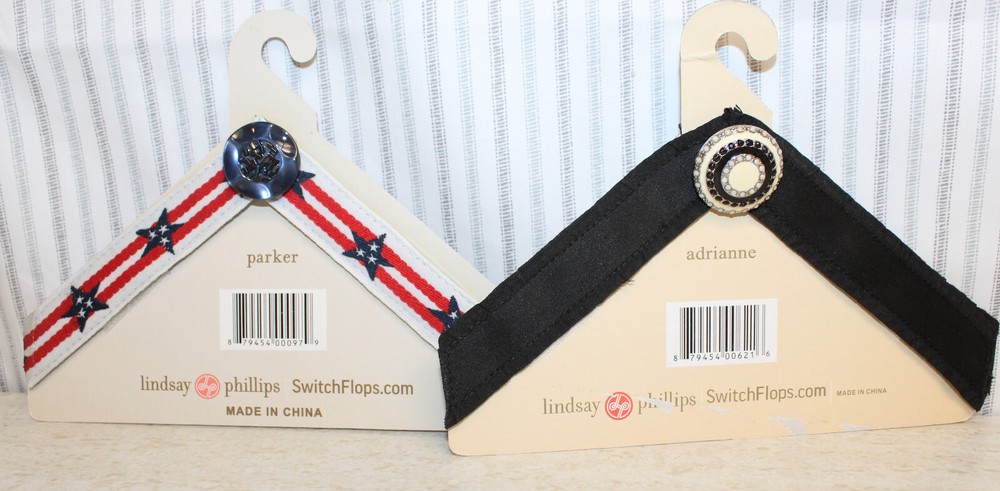 (#3-MP) Set of 2 Lindsay Phillips® SWITCH FLOPS™ Interchangeable Straps Sets - L