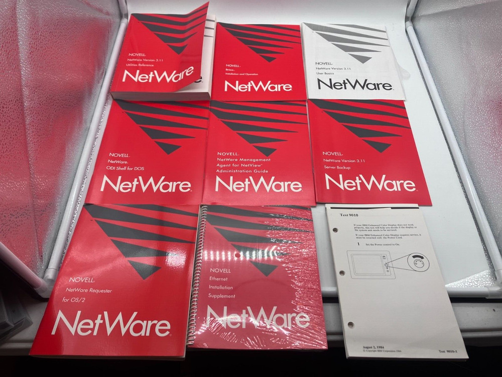 Rare Vintage Novell Netware Lot