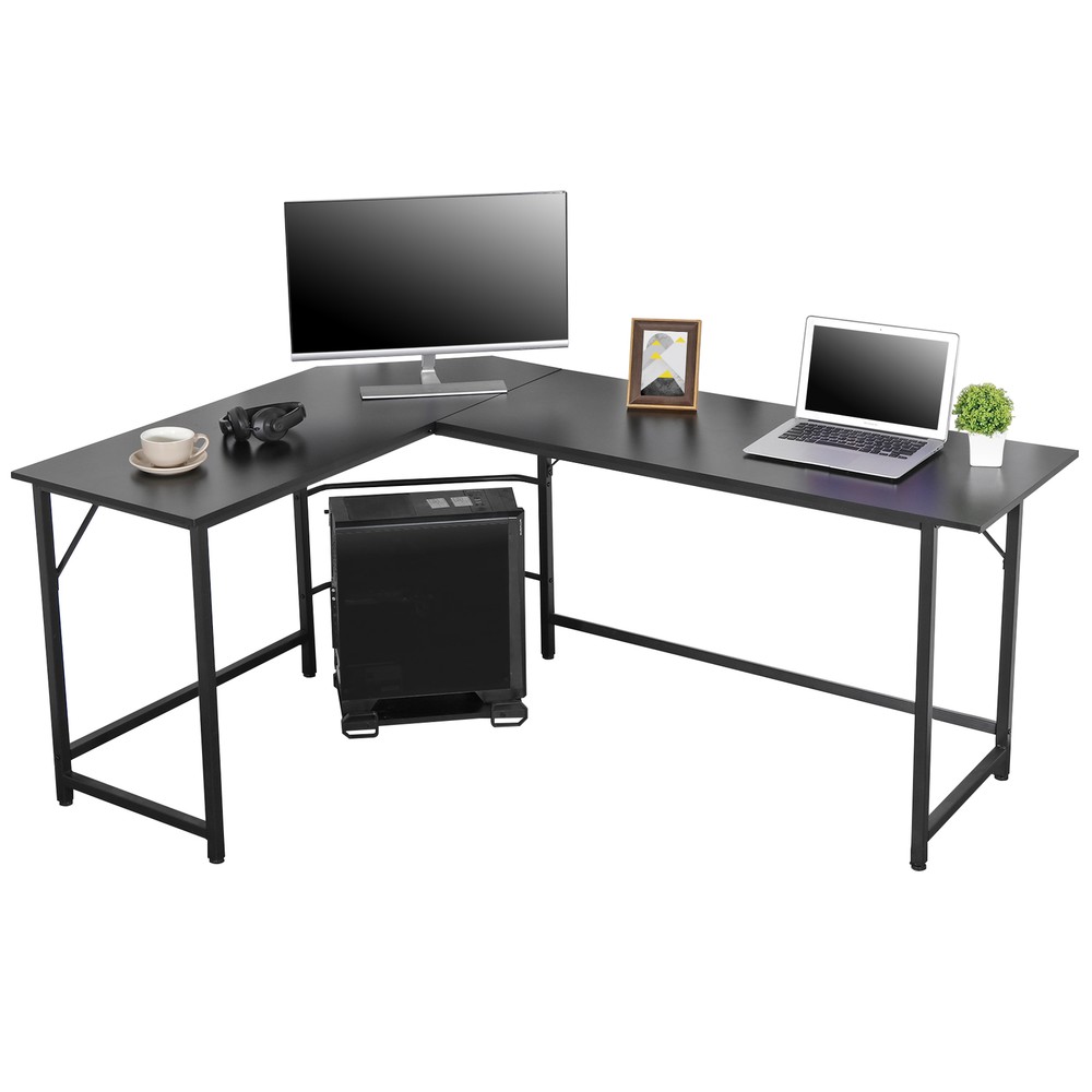 Desk Corner Computer Modern L-Shaped Desk PC Laptop Study Table Workstation 66"