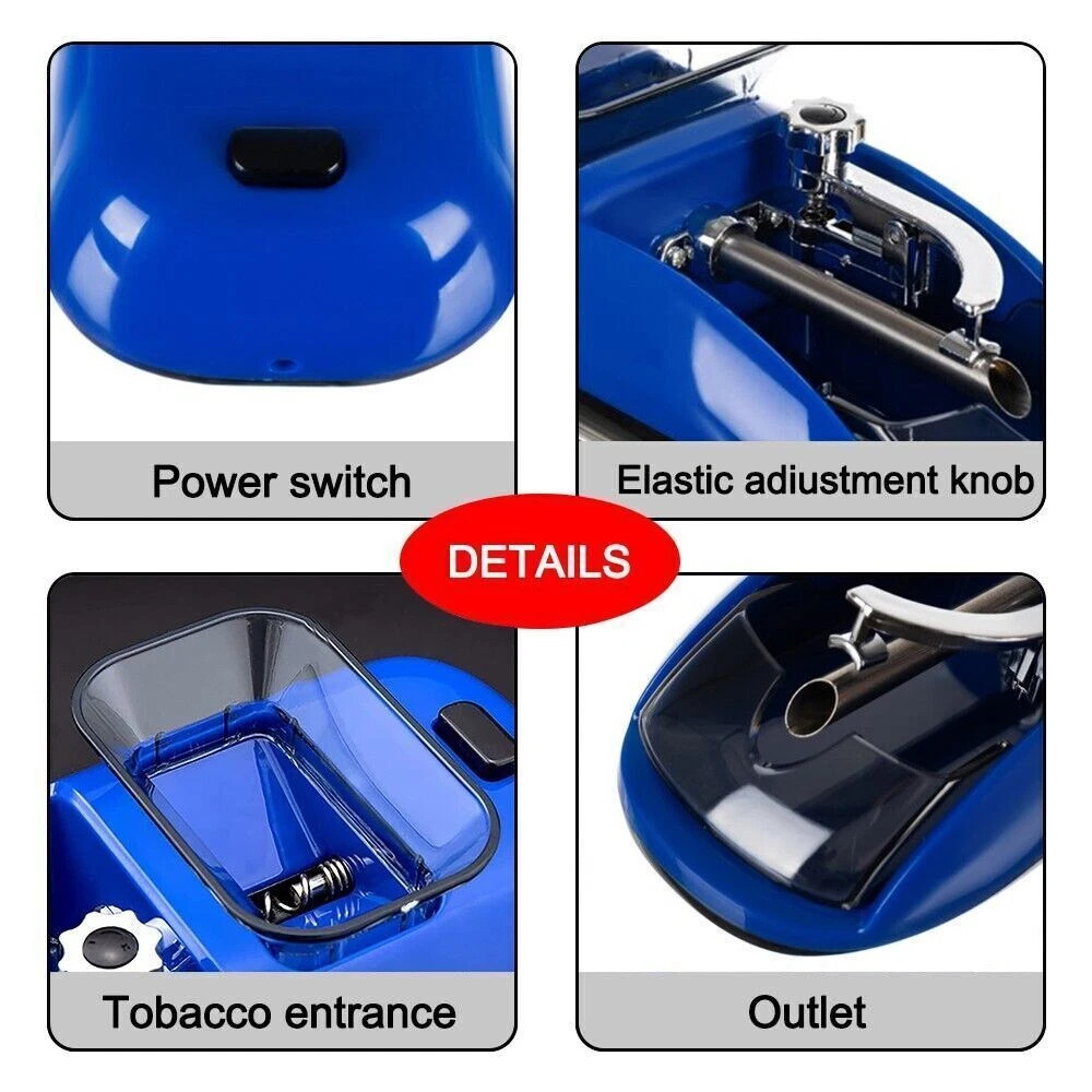 Cigarette Machine Automatic Electric Rolling Roller Tobacco Injector Maker US