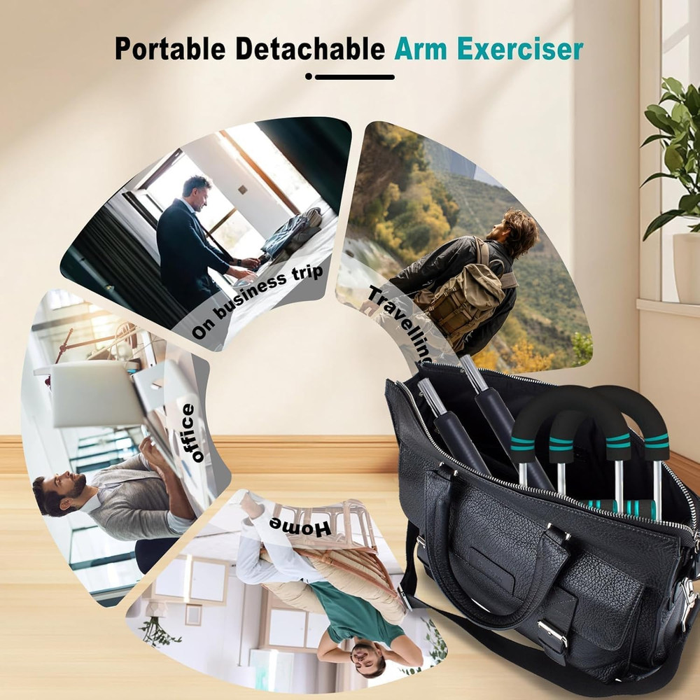 Twister Arm Exerciser,Adjustable Spring Workout Bar, Forearm Triceps Chest Enhan