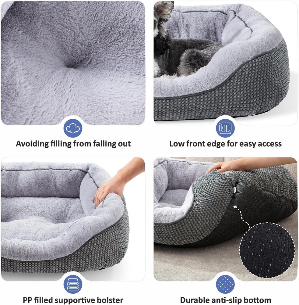 Medium Dog Beds for Medium Dogs Washable, Rectangle Dog Bed Medium Size Dog