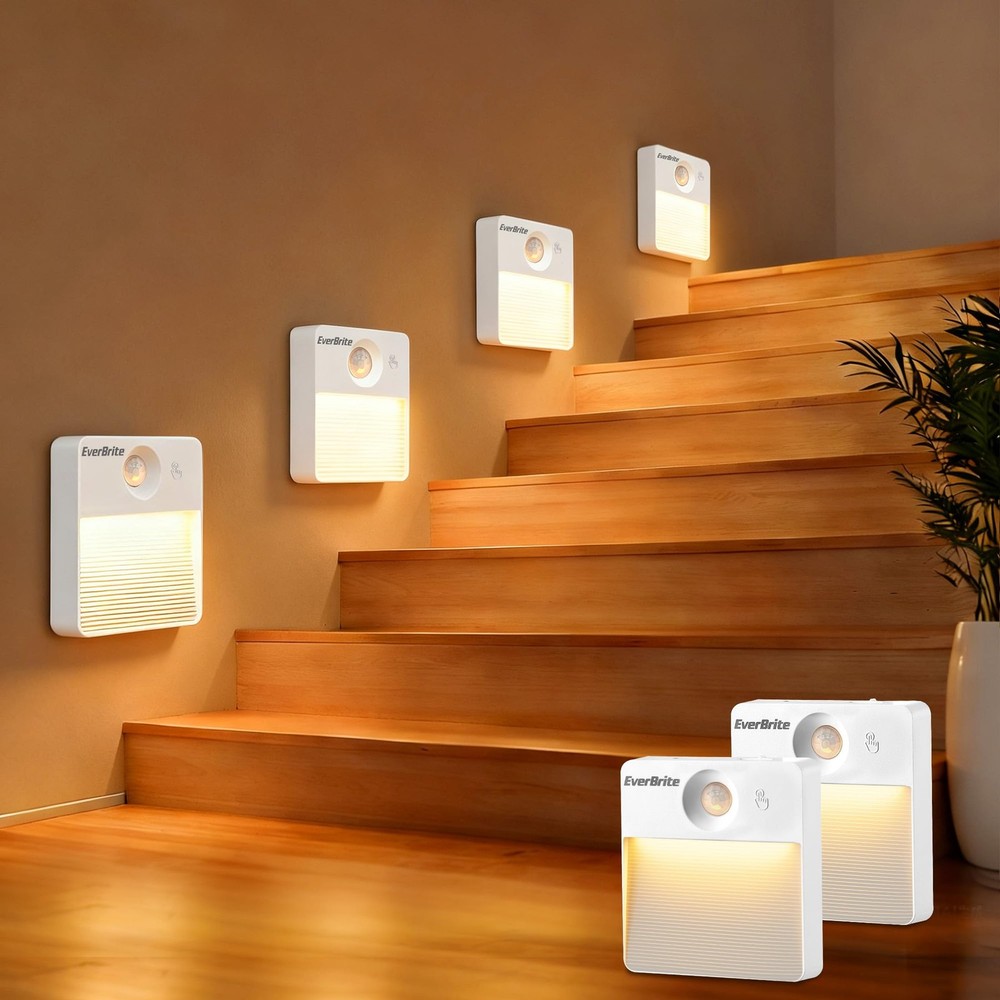 Rechargeable Square Motion Sensor LED Night Light, Motion Activated LED Night...