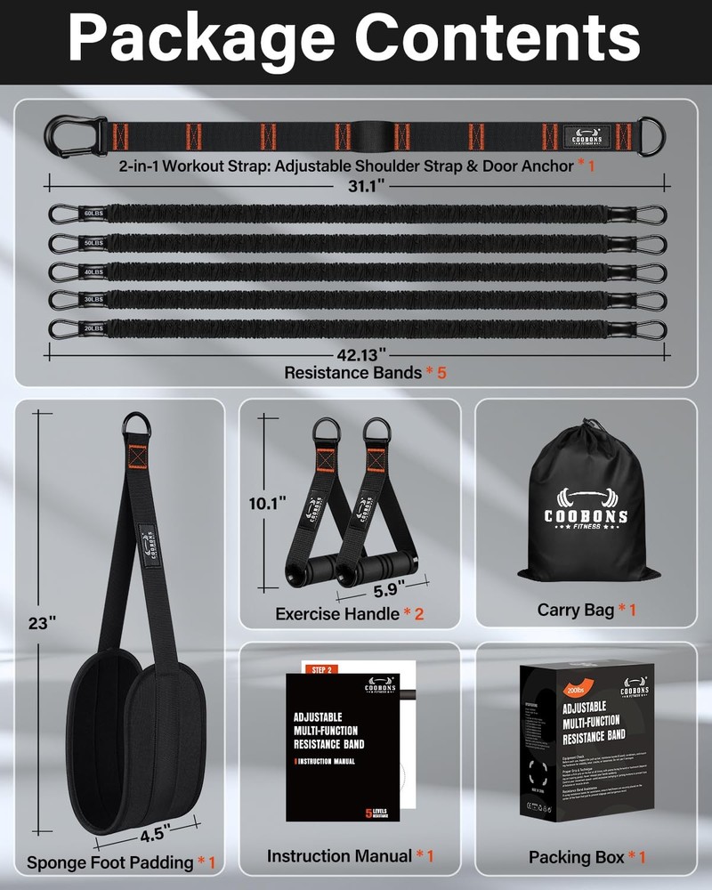 Resistance Bands, Exercise Bands, Resistance Bands for Working Out, Pull Up A...