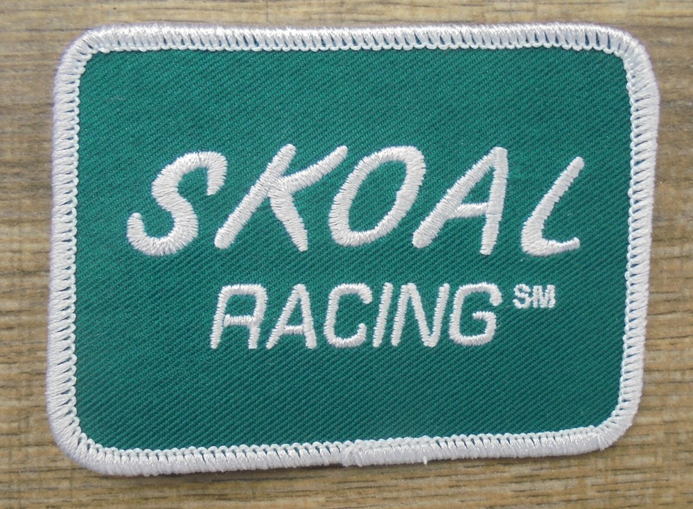 SKOAL RACING IRON ON CLOTH PATCH 3.5 BY 2.5"