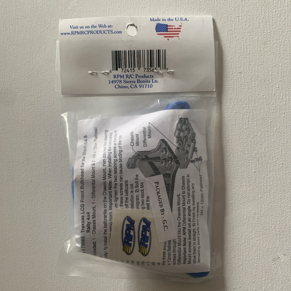 RPM Front Bulkhead 73565 NEW