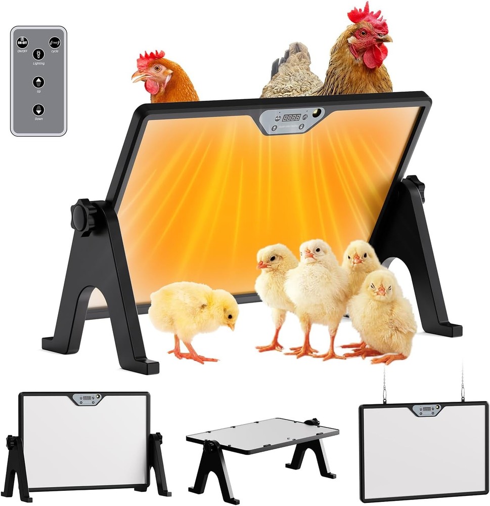 Brooder Plate Chicks W/ Temp Control & Display,Dual-Sided Chicken Coop Heater W/