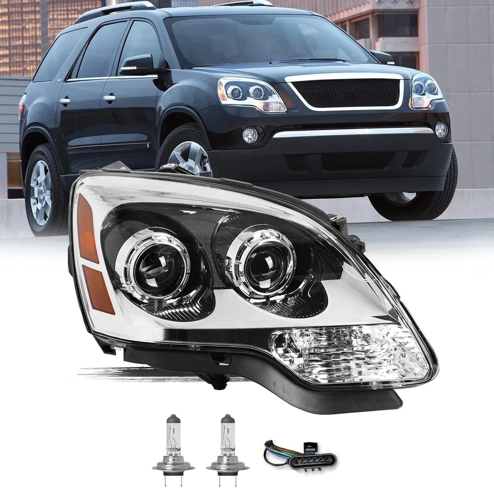 Headlight Assembly Compatible with 2007-2012 GMC Acadia Factory Halogen Type OE
