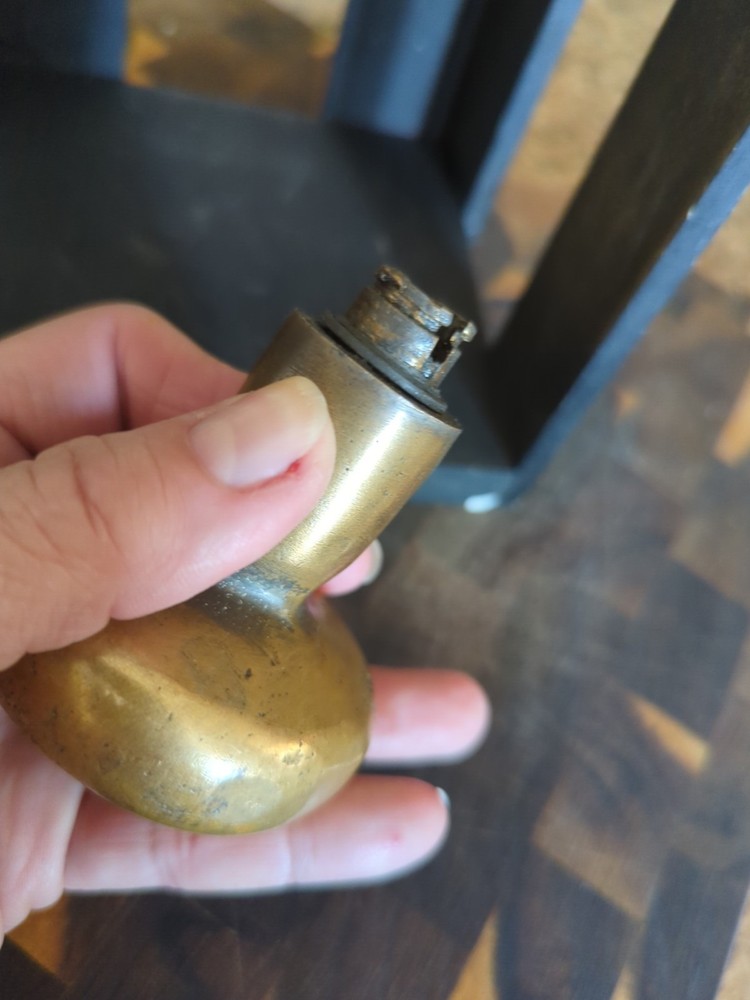 Antique Bronze pull front door knob Heavy **UNTESTED :-)**