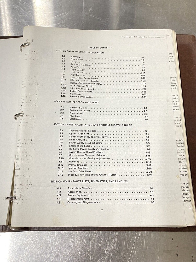 Instrumentation Lab 151 & 251 Spectrophotometer - Users Guide / Instruction Book