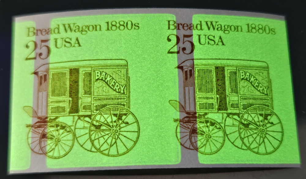IMPERFORATE Scott #2136a, 25c Bread Wagon With Block Tagging Shift MNH,