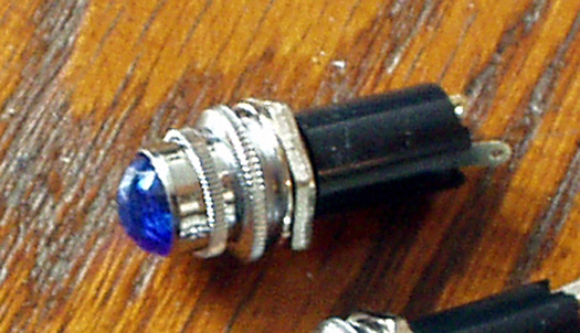 BLUE   dash gauge panel pilot light Hot Rod Rat NEW 5/8" indicator