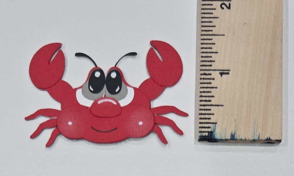 Mini Red Crab. Scrapbook, Card Making Paper Piecing