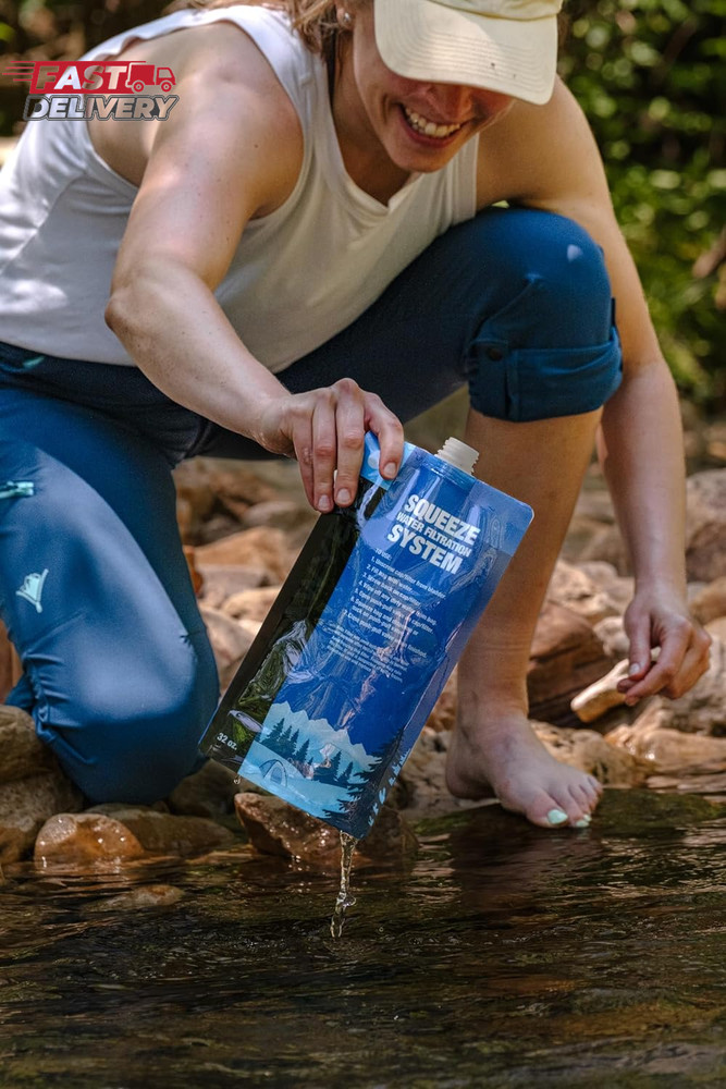 Squeezable Pouches for Squeeze Water Filtration System