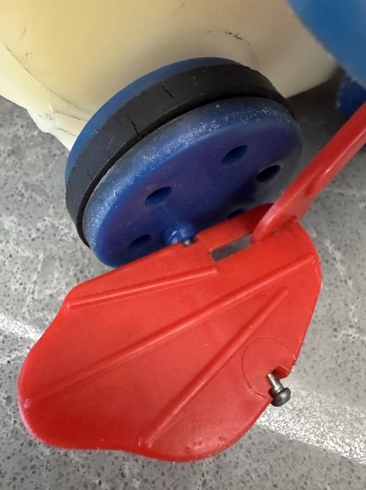 Vintage USSR Pull Toy Pelican Soviet Plastic Action Toy