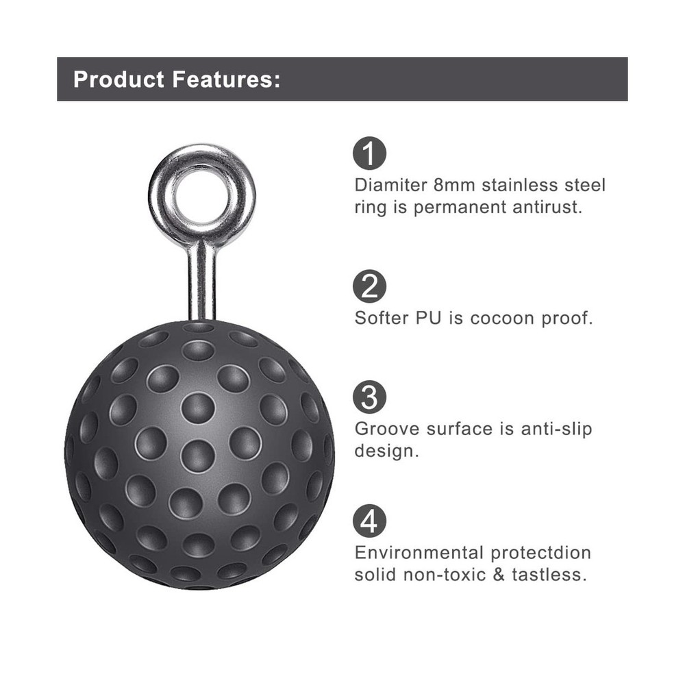 Pull Up Ball Grip Non-Slip - Rock Climbing Holds for Strength Training