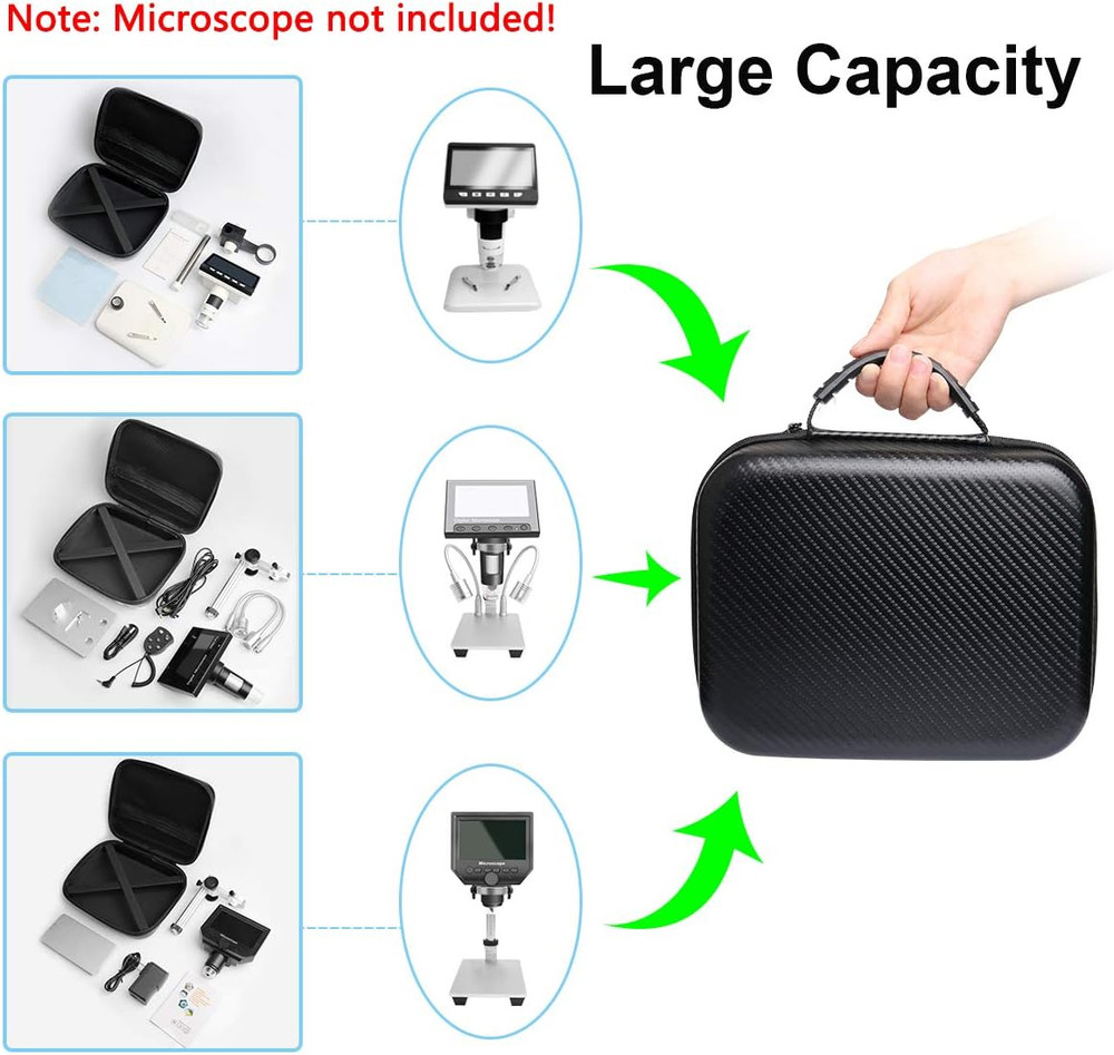 Original LCD Digital Microscope Carrying Case, Ultra Big Size Storage Bag Box