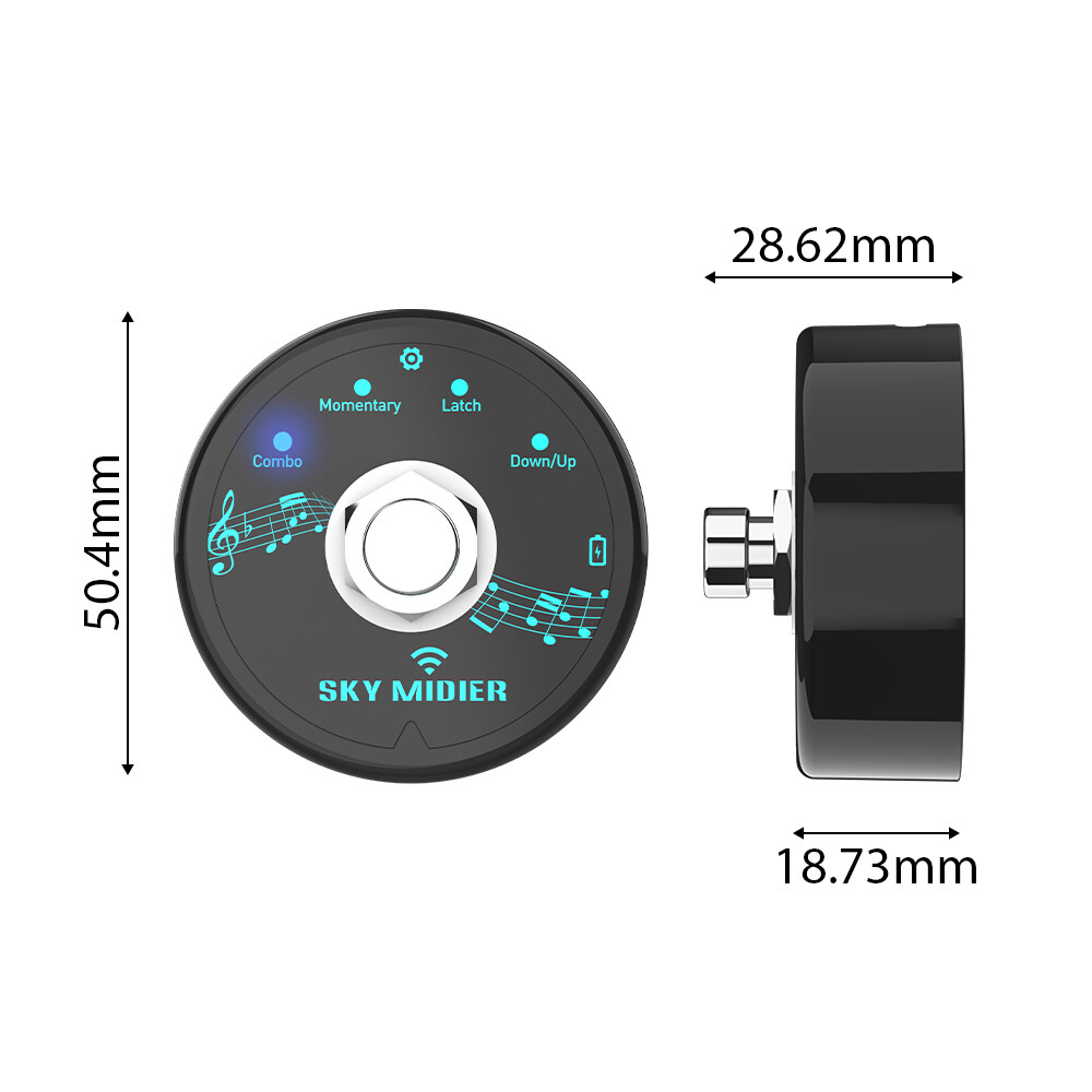 Wireless BT MIDI Foot Pedal MIDI Controller Software Effector Controller O7J7