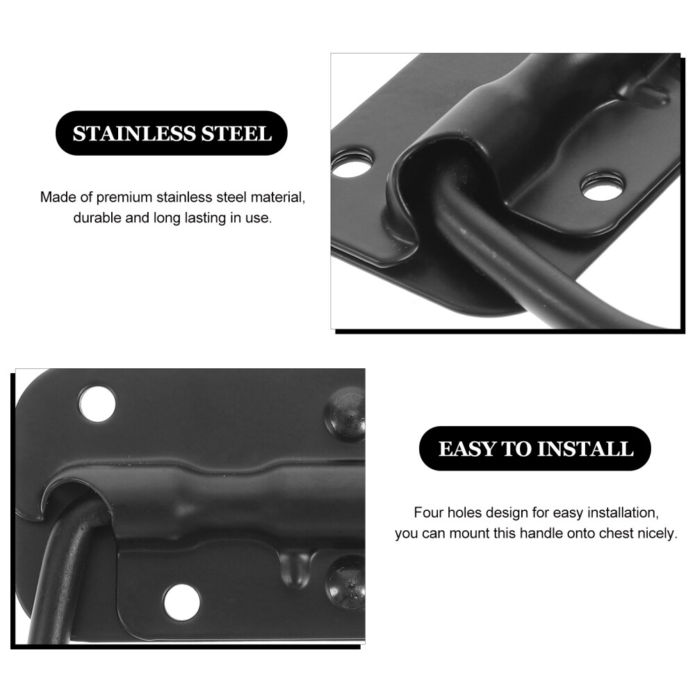 4 Pcs Flush Lift Ring Folding Handle Smooth Surface Ergonomic