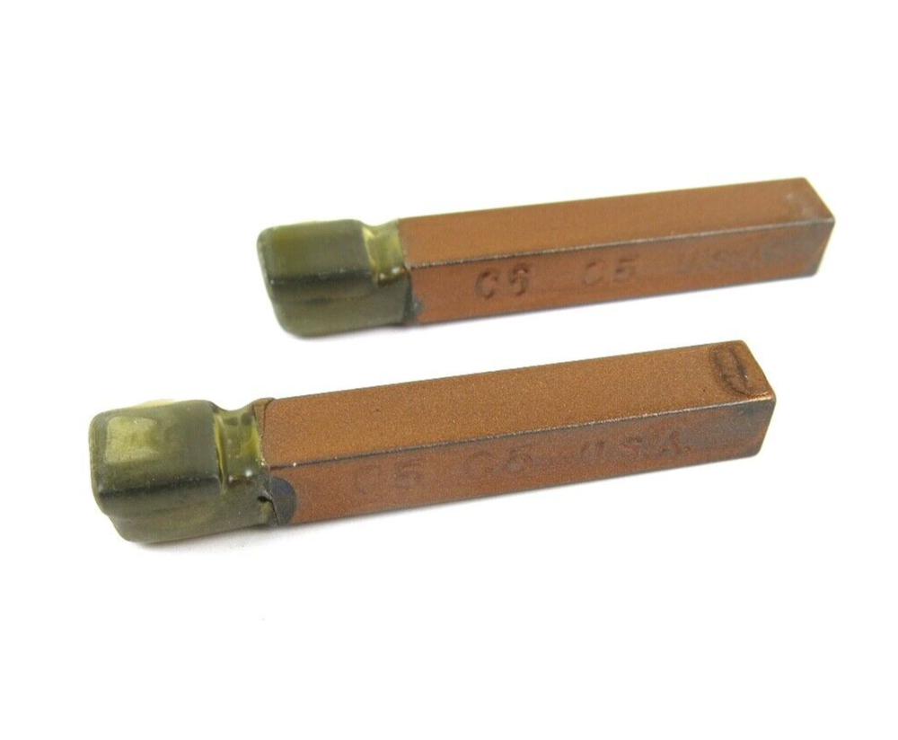 2pcs ACT C-5 C5 Grade Carbide Brazed Lathe Tool Bits Square Nose 5/16" Shank