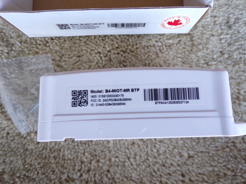 Single BeWhere B4-MIOT-MR BTP Asset Tracker @h1
