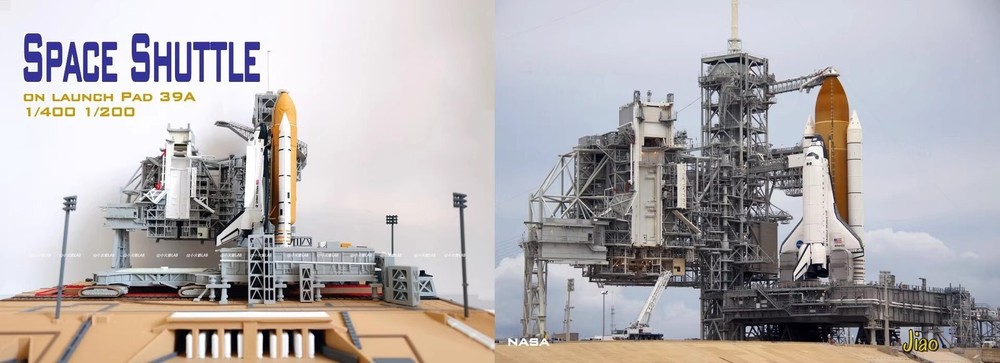1/400 39A Space Shuttle Launch Site 3D Printed Painted Model Collection Gift