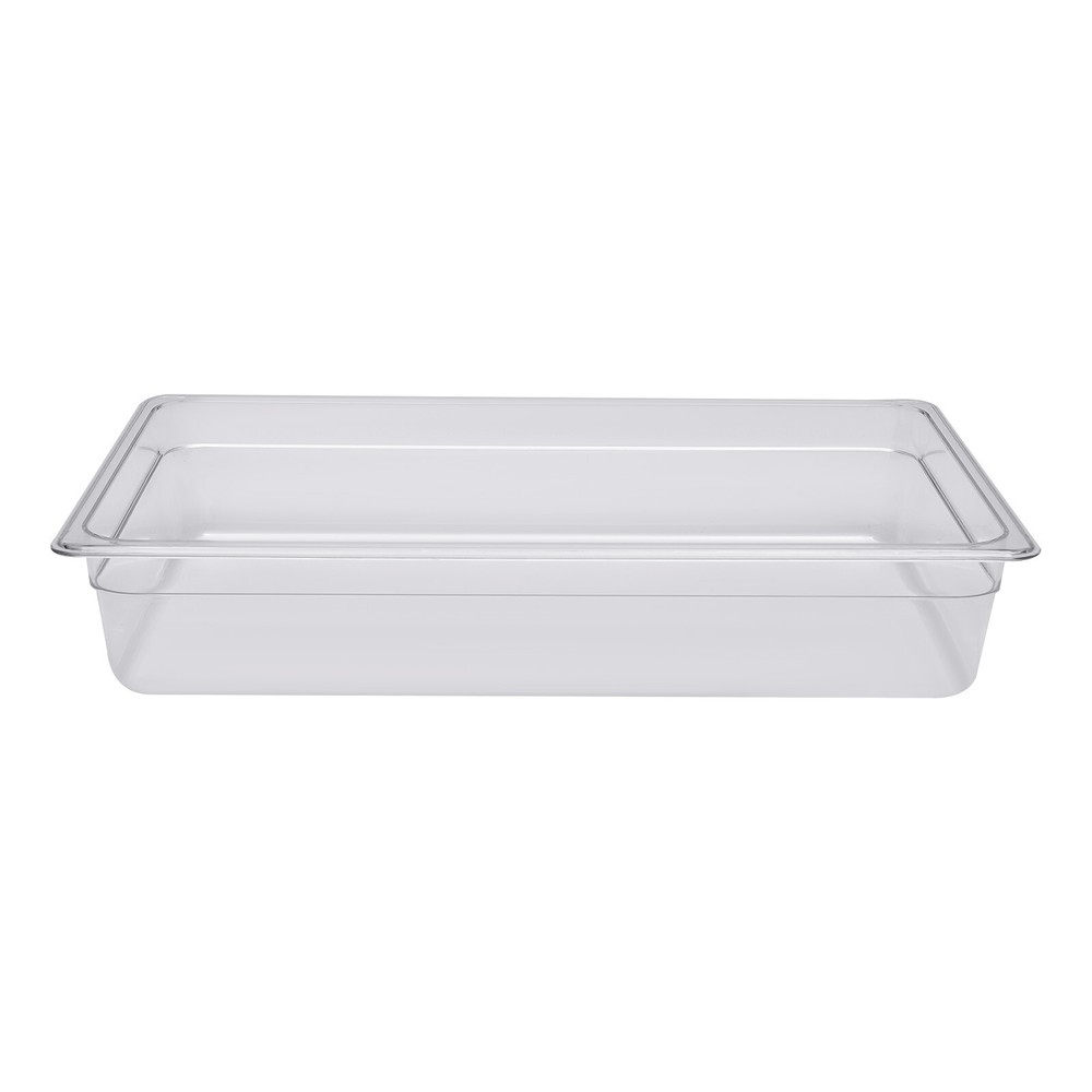6 Pack Food Pans with Lids, 4'' Deep, Polycarbonate, Clear