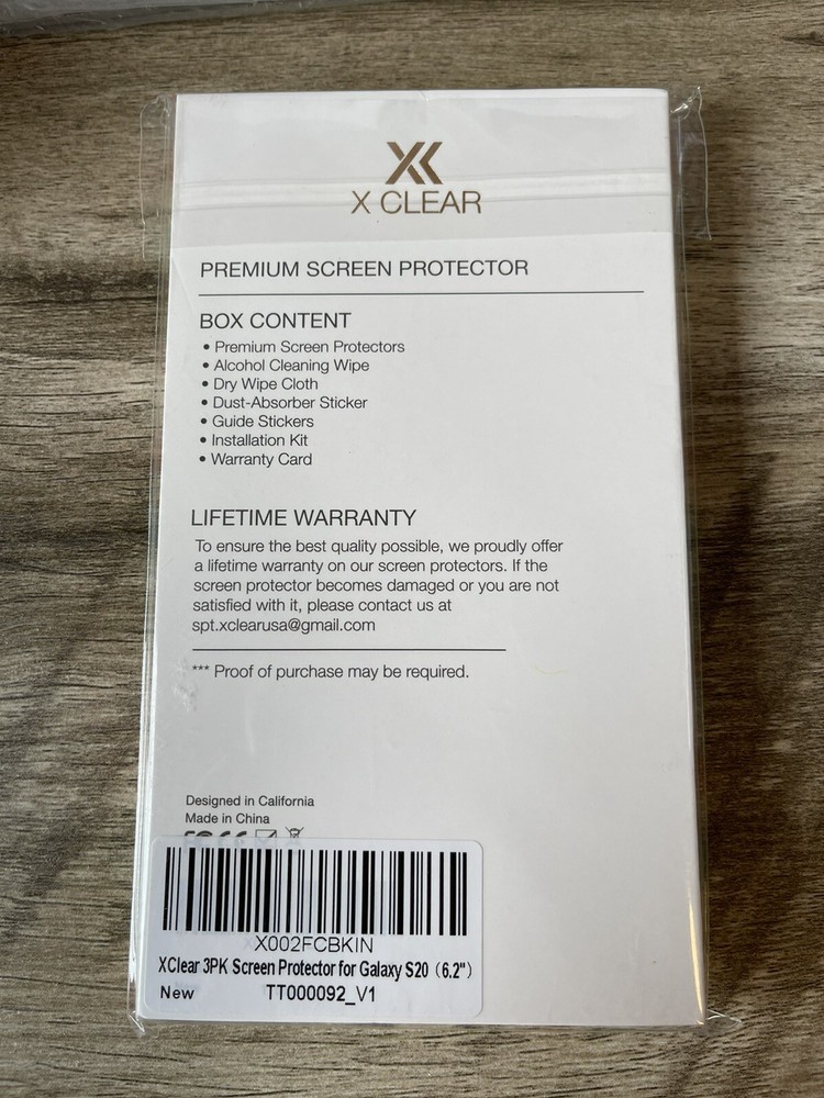 XClear Screen Protector Designed for Galaxy S20 (6.2-inch, 2020) (3 Pack)