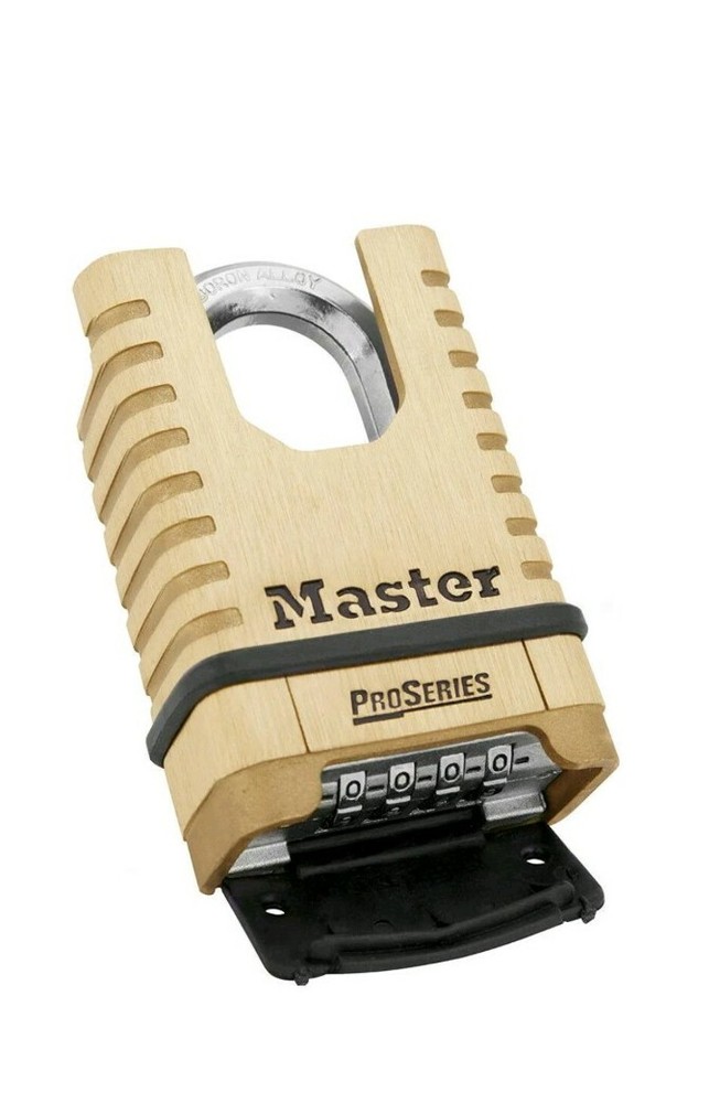Master Lock 1177D Shrouded Brass ProSeries Resettable Combination Padlock
