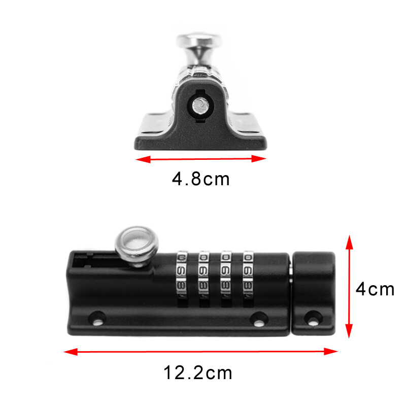 4 Digit Pin Code Combination Gate Door Sliding Latch Lock Barrel Bolt Security