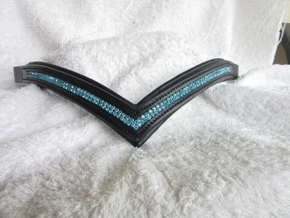 ** Shetland ** 2 Row V Crystal Bling Browband