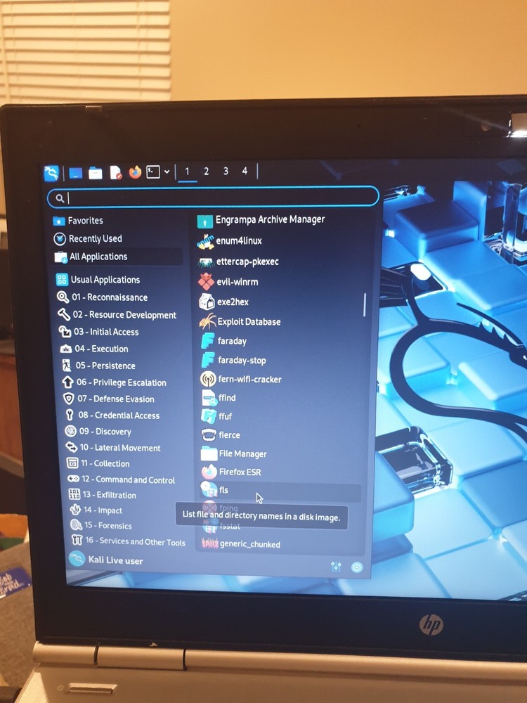 Linux Kali 2025.4, 64-bit, Bootable Live and Install USB Flash Drive