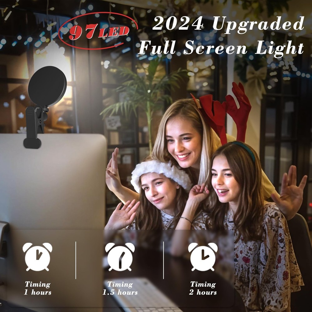 Clip On Video Light for Webcam Meetings Streaming