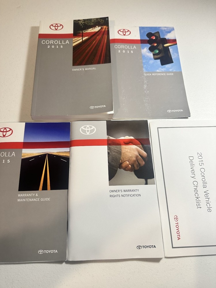 2015 Toyota Corolla Owner's Manual Set OEM