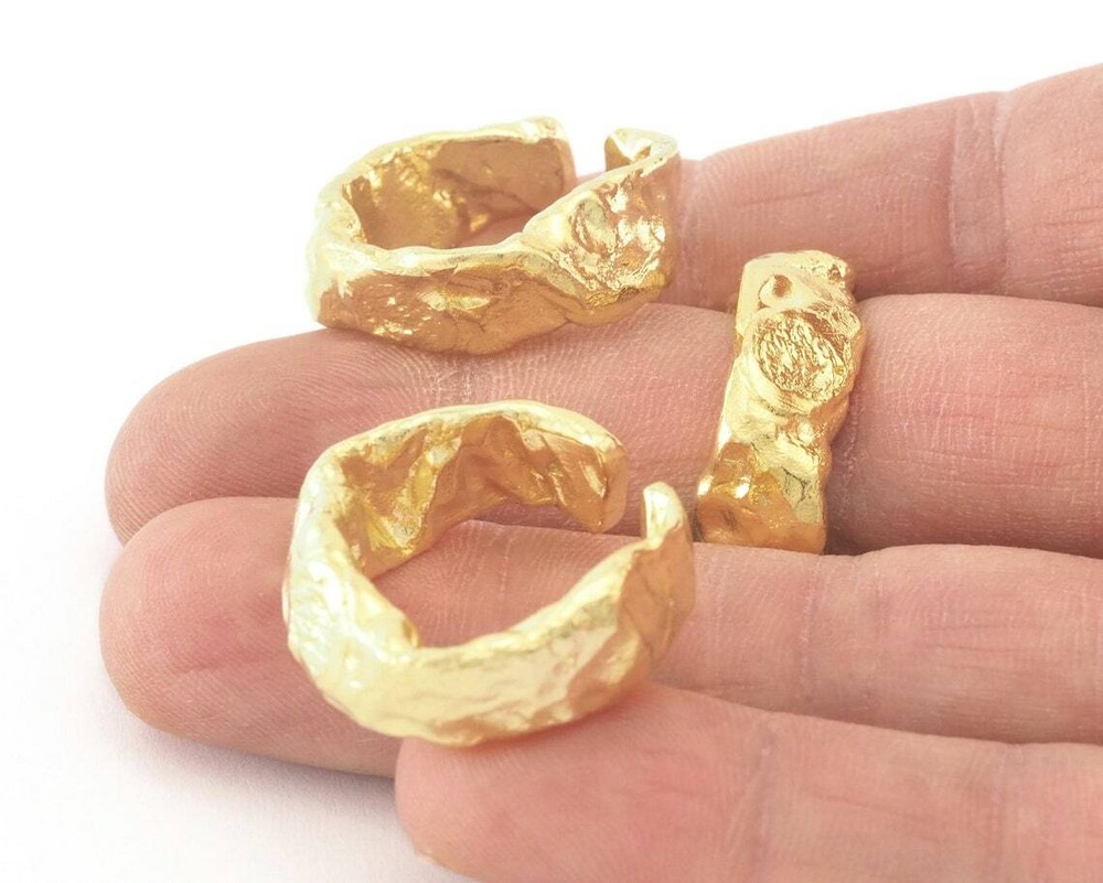 Organic Ring Adjustable Raw brass (18mm 8US inner size) 4040