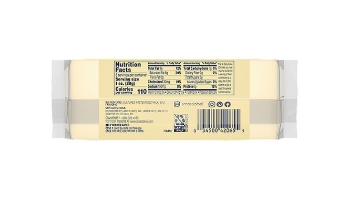 Land O Lakes Extra Sharp White Cheddar Cheese, 8 oz (3 Pack)